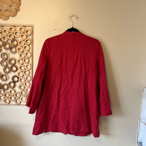 Its a new vision medium red linen oversized blazer/ blouse…. - Picture 6 of 9